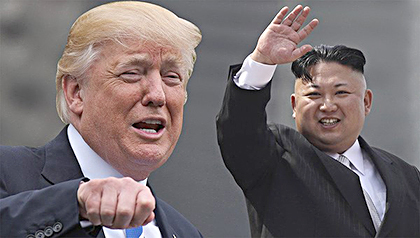 Tổng thống Mỹ Donald Trump (trái) và nhà lãnh đạo Triều Tiên Kim Jong-un dự kiến có cuộc gặp vào tháng 5-2018. Ảnh: AP