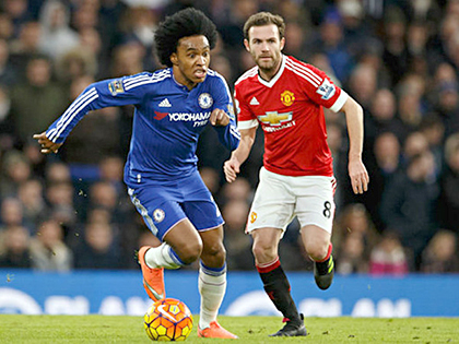 Willian (bìa trái) sẽ thay Mata ở M.U?