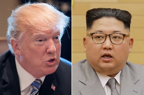 Tổng thống Mỹ Donald Trump (bìa trái) và nhà lãnh đạo Triều Tiên Kim Jong-un. 