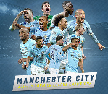 Man City trở thành tân vương Premier League mùa giải 2017-2018.