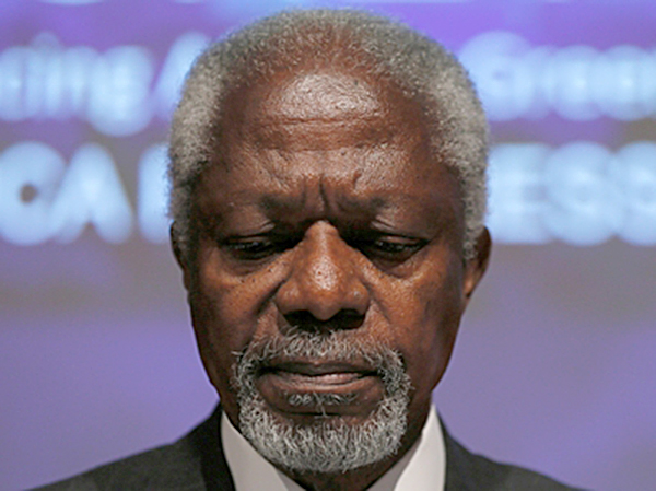 Kofi Annan tại hội nghị ở London tháng 5-2014.