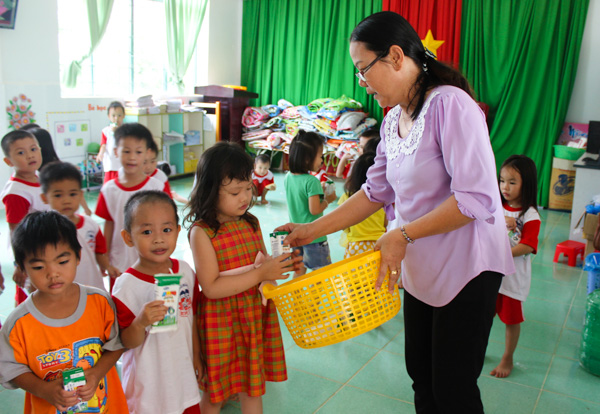 Trường MN Búp Sen Hồng (huyện Xuyên Mộc) là một trong những trường MN ở vùng có điều kiện khó khăn.  Ảnh: KHÁNH CHI