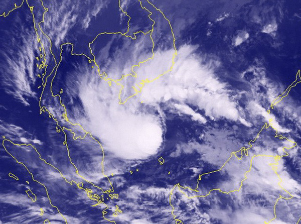 Hình ảnh mây vệ tinh cơn bão số 1. Nguồn: Trung tâm Dự báo khí tượng thủy văn quốc gia.