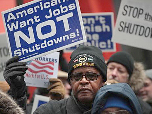 Người dân Mỹ biểu tình phản đối tình trạng đóng cửa Chính phủ.