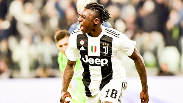 Moise Kean lập cú đúp giúp Juventus thắng đậm Udinese.