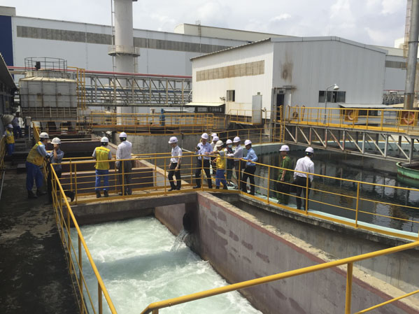Hệ thống xử lý nước thải của nhà máy thép Posco SS Vina.