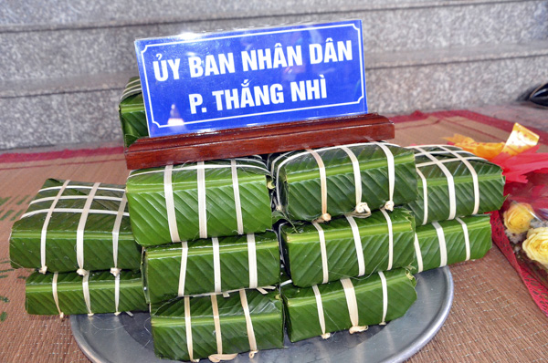 Những chiếc bánh chưng của đội phường Thắng Nhì.