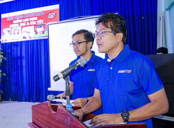 Ông Tanarach Pamornrattapong, Giám đốc Dự án Khu bồn chứa, Công ty TNHH Hóa dầu Long Sơn phát biểu tại chương trình.