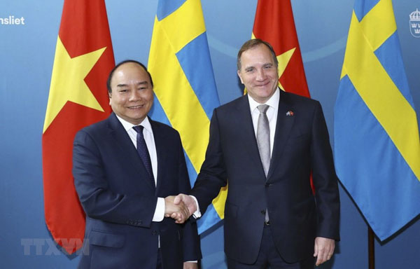 Thủ tướng Nguyễn Xuân Phúc và Thủ tướng Thụy Điển Stefan Löfven.
