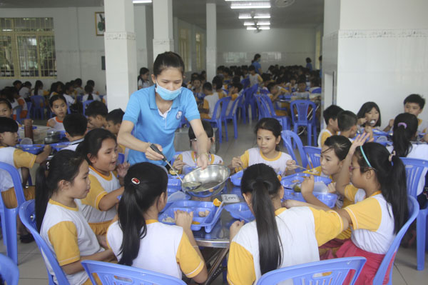 Trường TH Phước Thắng là một trong những trường học trên địa bàn TP.Vũng Tàu có sĩ số học sinh đông. Ảnh: TUỆ LÂM