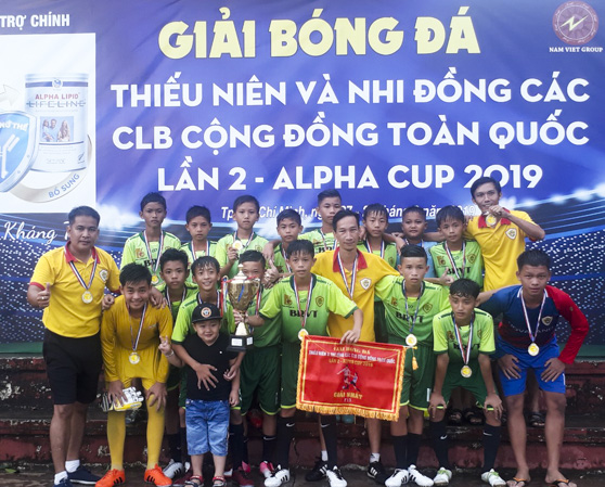Đội tuyển bóng đá U13 The Dream đoạt chức vô địch tại Giải bóng đá  Thiếu niên và Nhi đồng các CLB cộng đồng toàn quốc năm 2019.