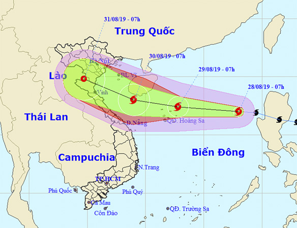 Bão số 4 di chuyển nhanh và liên tục mạnh lên.