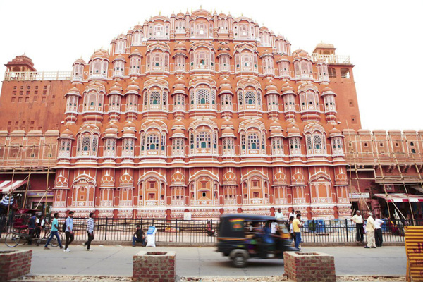 Cung điện Hawa Mahal.