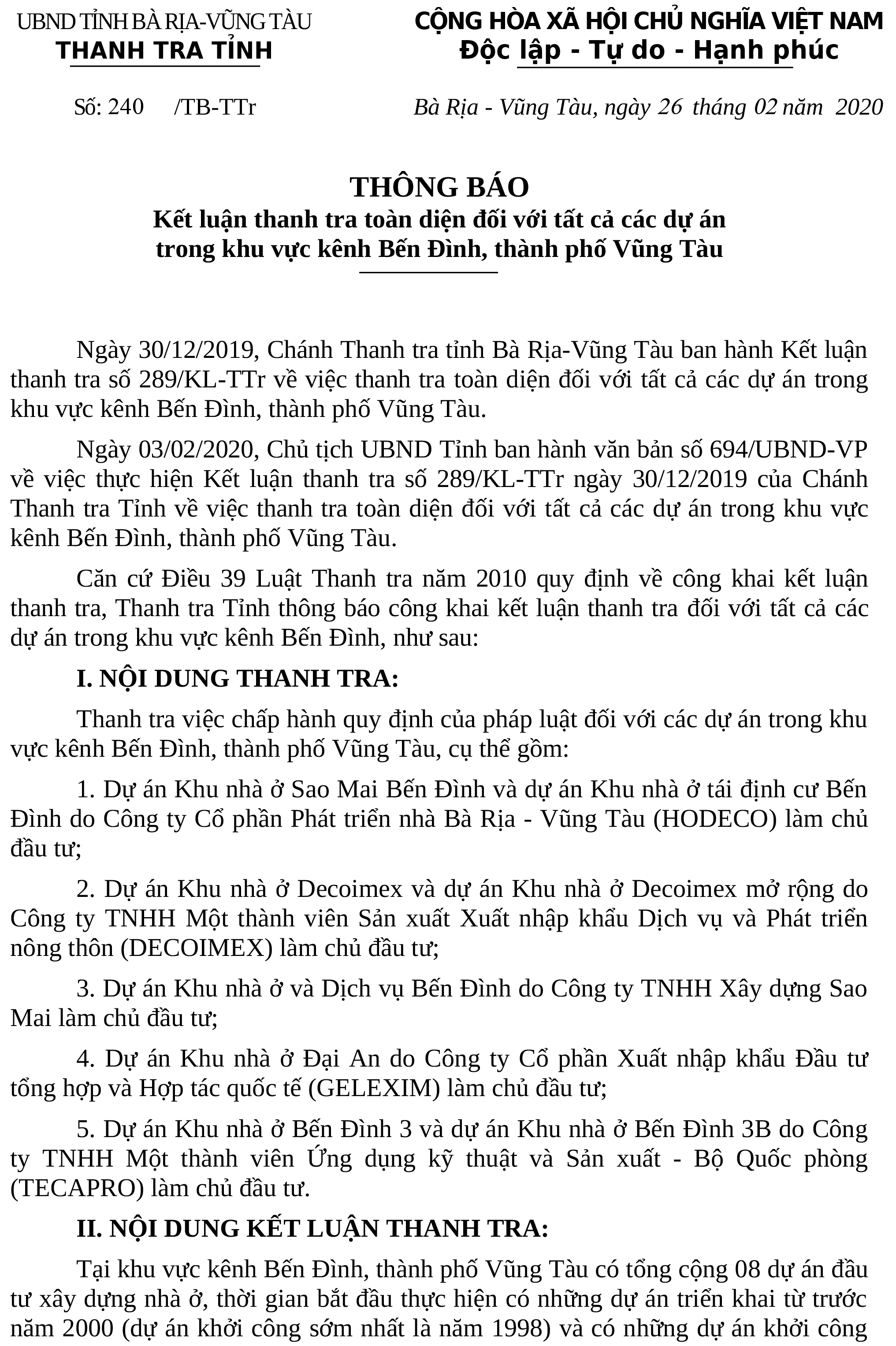 Nhấn vào hình xem kết luận thanh tra.