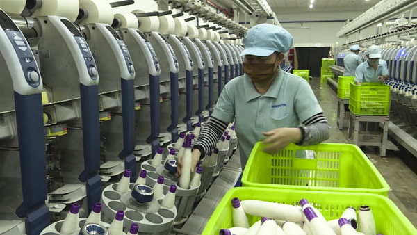 Nếu dịch COVID-19 kéo dài, nhiều DN sẽ có nguy cơ ngừng sản xuất vì thiếu nguyên liệu.  Trong ảnh: Công nhân làm việc tại Công ty TNHH Dệt Tah Tong Việt Nam (KCN B1, Tiến Hùng, TX. Phú Mỹ). Ảnh: VÂN ANH