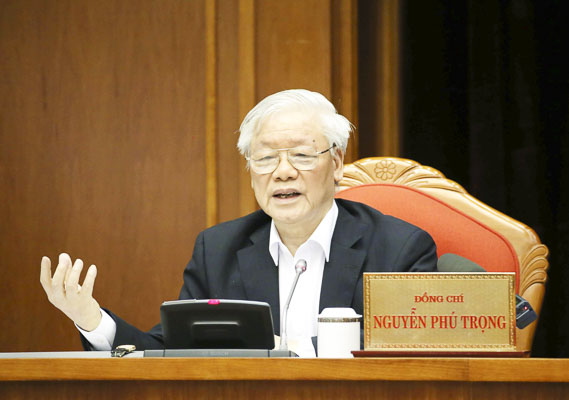 Tổng Bí thư, Chủ tịch nước Nguyễn Phú Trọng phát biểu chỉ đạo hội nghị.