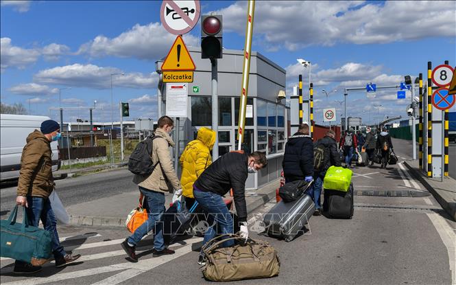 Khu vực cửa khẩu giữa Ba Lan và Ukraine ở Dorohusk, miền Đông Ba Lan ngày 17/4/2020, thời điểm dịch COVID-19 lây lan mạnh tại châu Âu. (Nguồn: PAP)