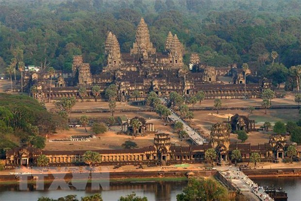 Quang cảnh khu đền Angkor Wat ở tỉnh Siem Reap.