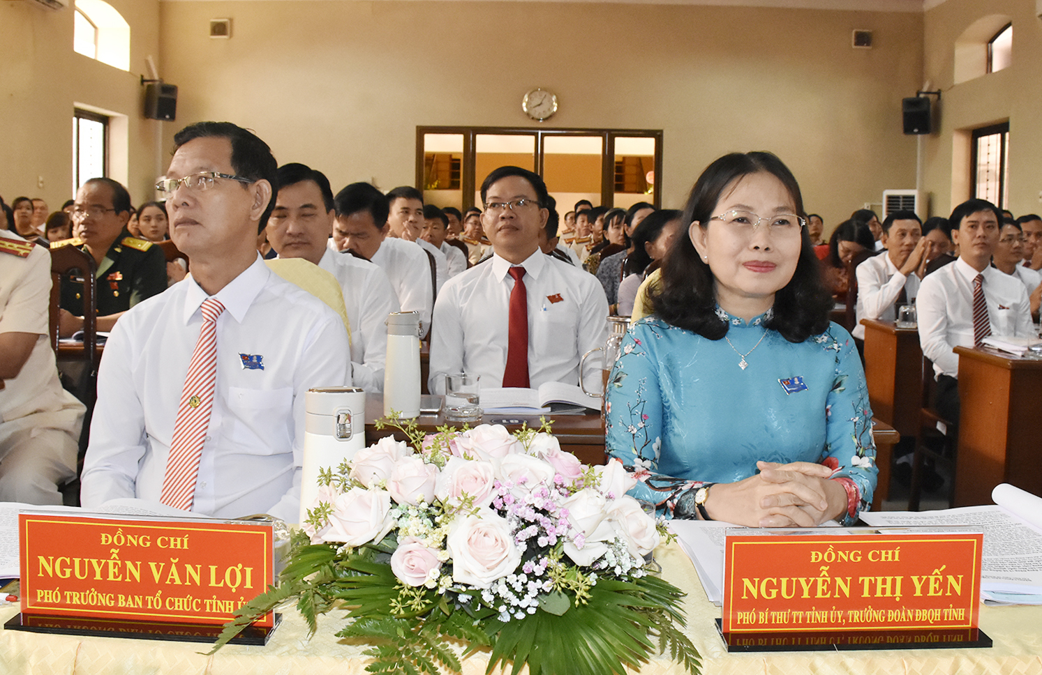 Đồng chí Nguyễn Thị Yến, Phó Bí thư Thường trực Tỉnh ủy, Trưởng Đoàn Đại biểu Quốc hội tỉnh dự Đại hội.