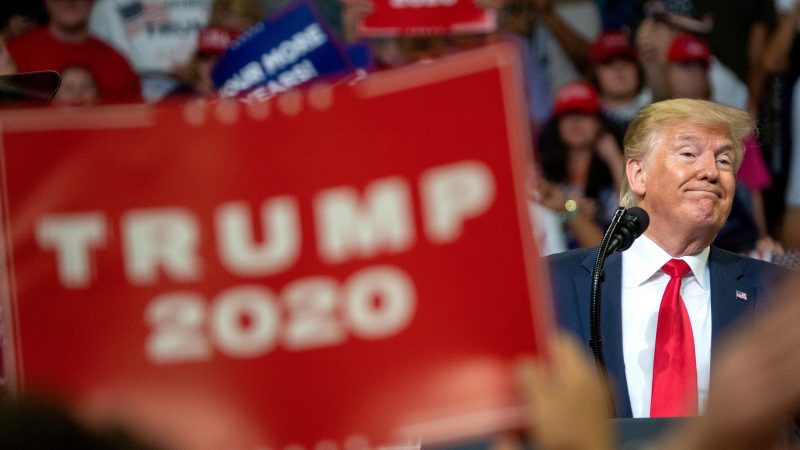 Tổng thống Donald Trump đang lấy lại ưu thế trên đường đua với đối thủ Joe Biden. Ảnh: Guardian