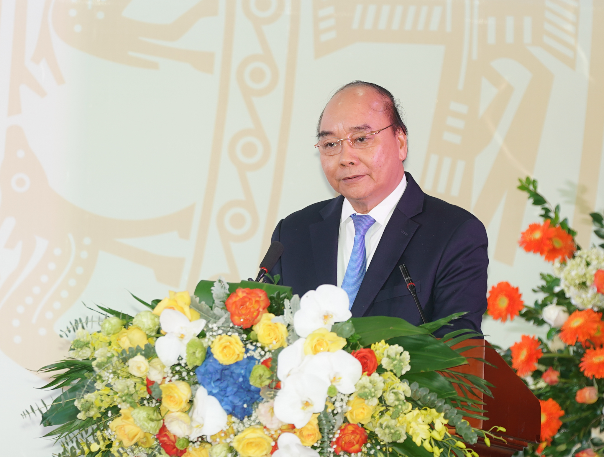 Thủ tướng Nguyễn Xuân Phúc phát biểu tại buổi lễ.  Ảnh: QUANG HIẾU