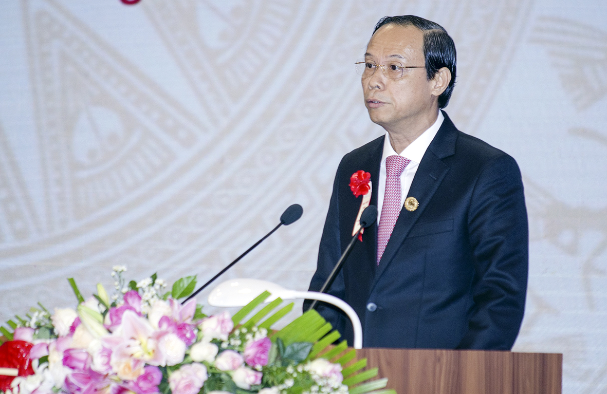 Ông Nguyễn Văn Thọ, Phó Bí thư Tỉnh ủy, Chủ tịch UBND tỉnh, Chủ tịch Hội đồng Thi đua - Khen thưởng tỉnh BR-VT phát biểu khai mạc Đại hội.