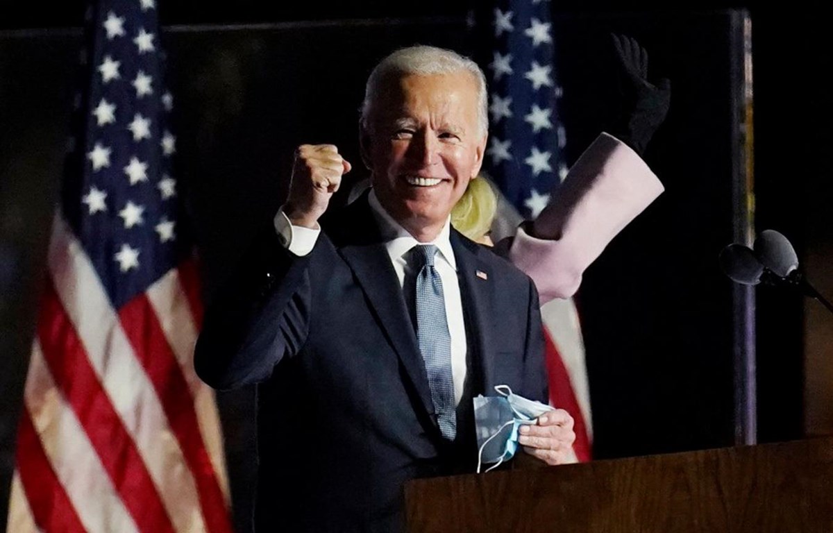 Ông Joe Biden tuyên bố chiến thắng trong cuộc bầu cử Tổng thống Mỹ 2020. 