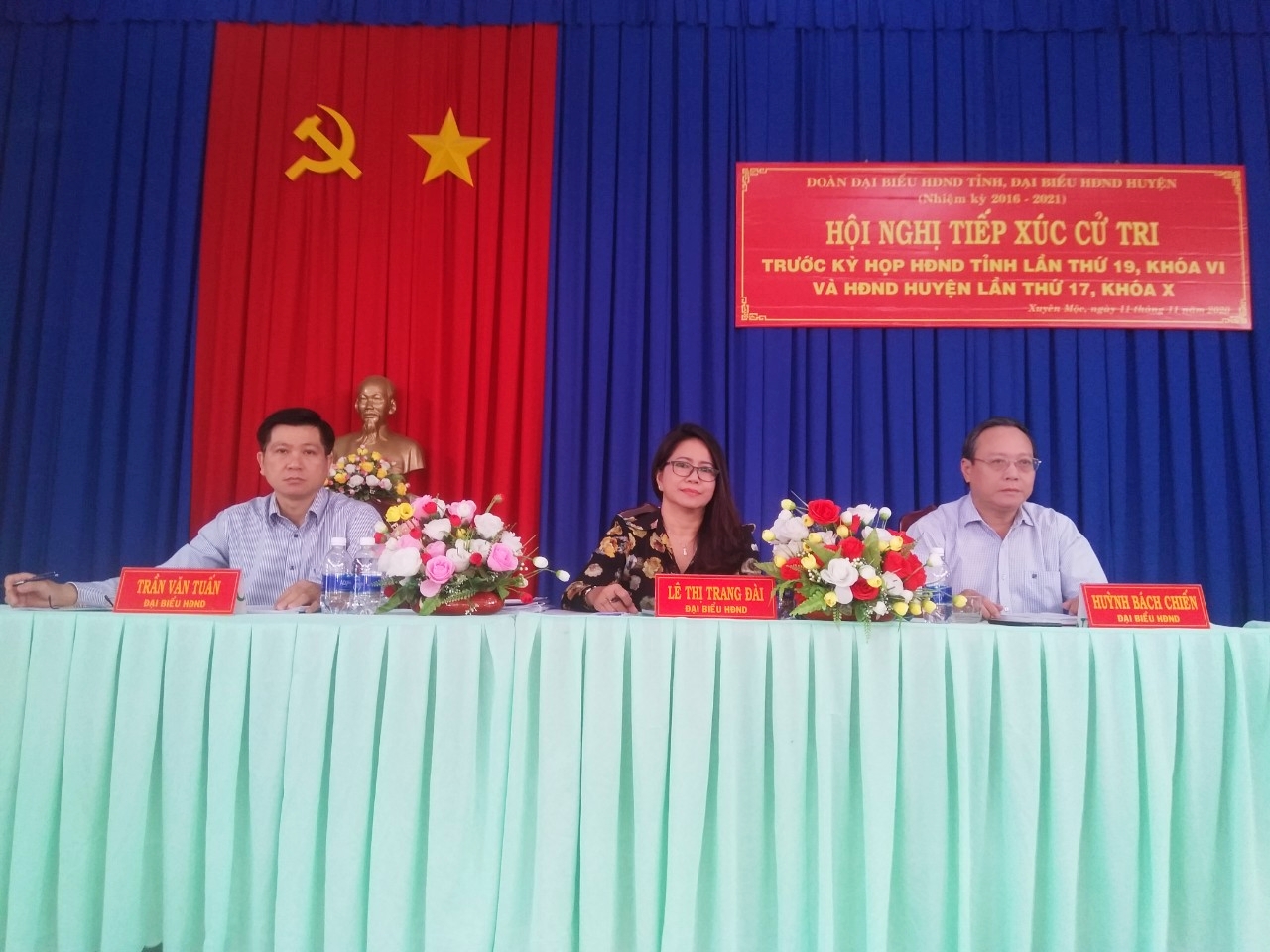 Tổ đại biểu số 11 HĐND tỉnh TXCT tại xã Xuyên Mộc (huyện Xuyên Mộc). Ảnh: Thanh Hồng