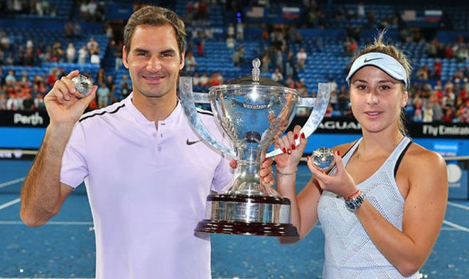 Federer và Bencic từng 2 năm liền vô địch Hopman Cup cùng nhau.