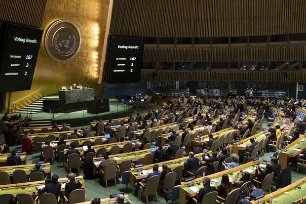 Một phiên họp của Đại Hội đồng Liên hợp quốc. 