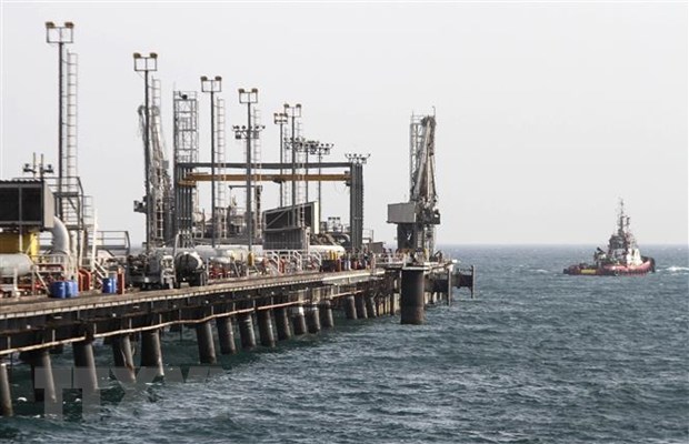 Một cơ sở khai thác dầu của Iran trên đảo Khark.