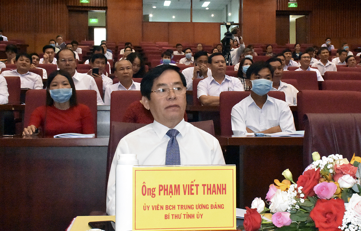 Ông Phạm Viết Thanh, Ủy viên Trung ương Đảng, Bí thư Tỉnh ủy dự Hội nghị.