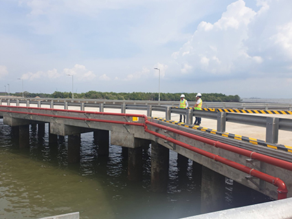 SCG là một trong những dự án đầu tư nước ngoài có đóng góp NSNN lớn. Trong ảnh: Cầu cảng phục vụ cho việc vận chuyển vật tư, thiết bị siêu cường siêu trọng để phục vụ trong quá trình thi công dự án đã hoàn thành vào giữa tháng 7/ 2020.