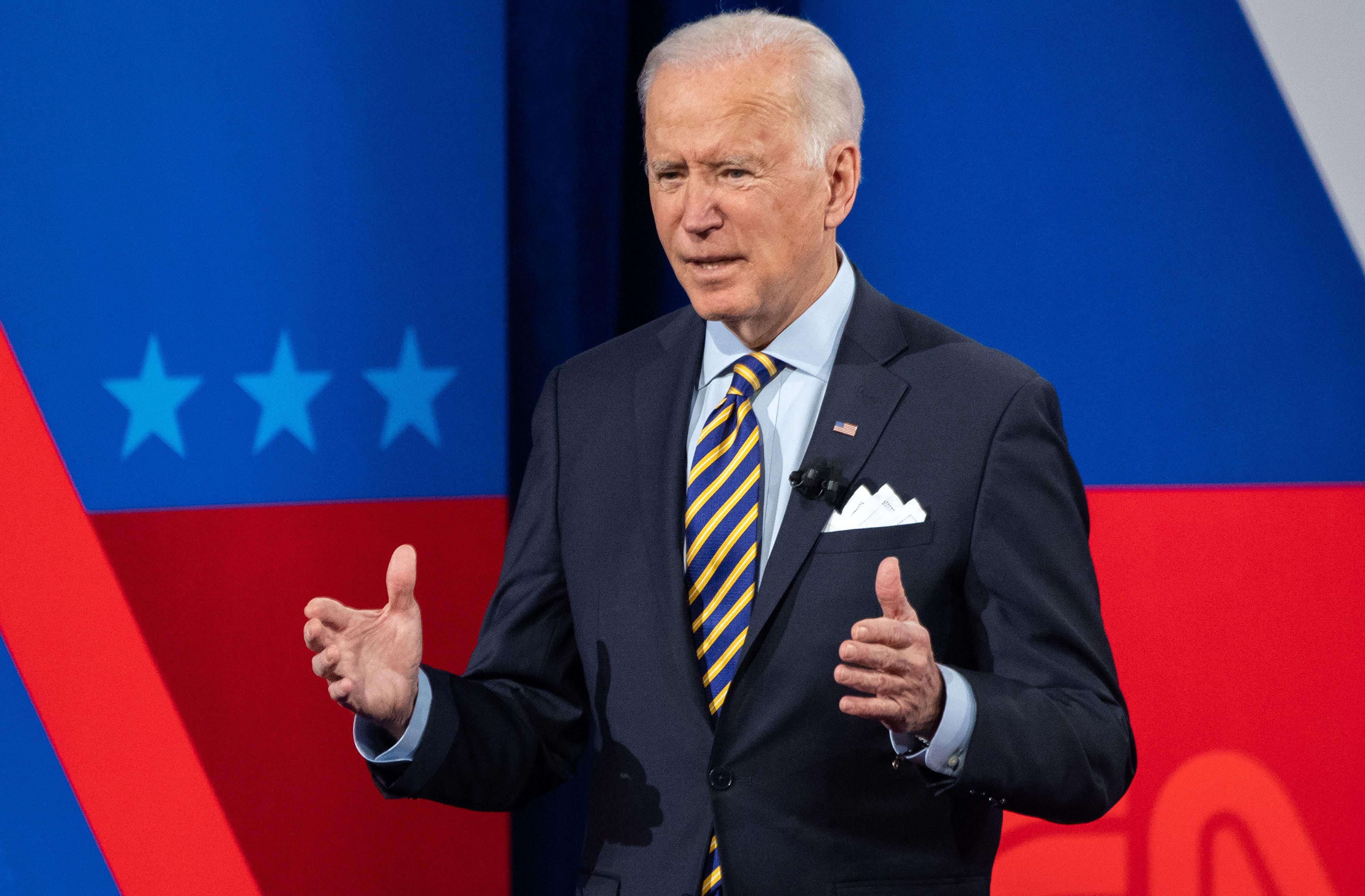 Tổng thống Mỹ Joe Biden phát biểu trong chuyến công du tại thành phố quê nhà Milwaukee, bang Wisconsin ngày 16/2.