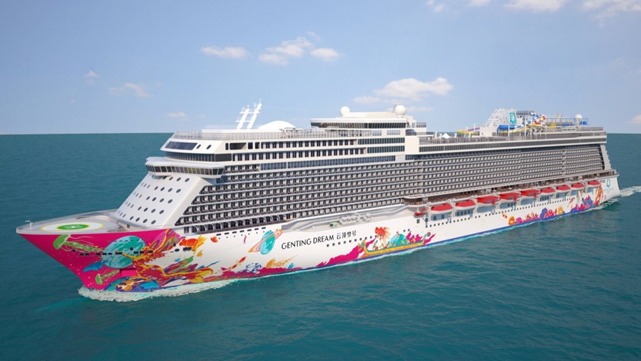 Tàu du lịch 5 sao Genting Dream có sức chở lên đến 3.500 du khách cập cảng Cái Mép – Thị Vải.