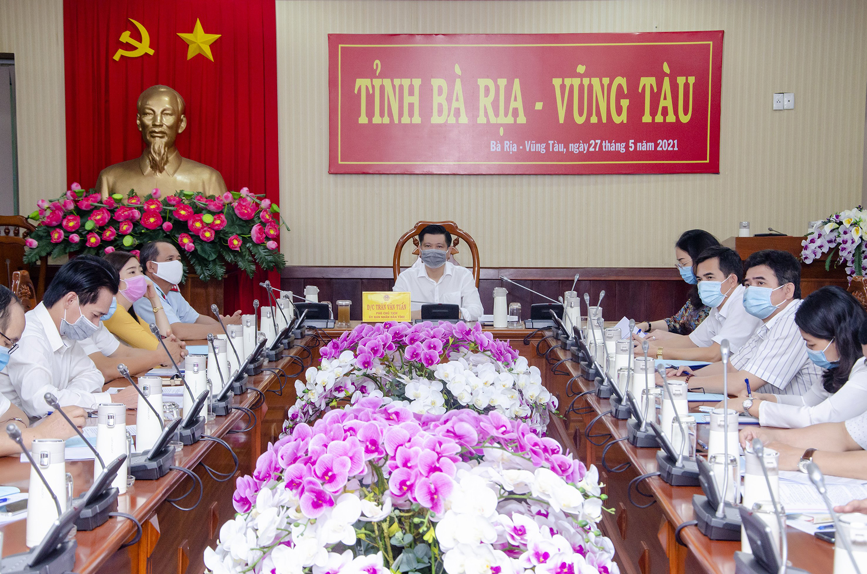 Điểm cầu tỉnh BR-VT do ông Trần Văn Tuấn, Phó Chủ tịch UBND tỉnh chủ trì.