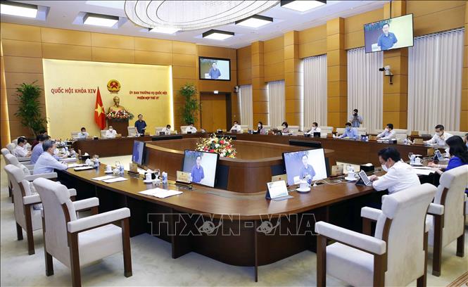 Quang cảnh Phiên họp thứ 57 của Ủy ban Thường vụ Quốc hội. Ảnh: Doãn Tấn/TTXVN