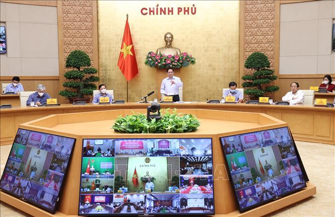 Thủ tướng Phạm Minh Chính phát biểu kết luận cuộc họp. Ảnh: TTXVN