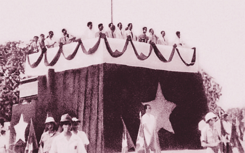 Ngày 2/9/1945, tại Quảng trường Ba Đình lịch sử, Chủ tịch Hồ Chí Minh đọc Tuyên ngôn Độc lập, khai sinh nước Việt Nam Dân chủ Cộng hòa. Ảnh: Tư liệu