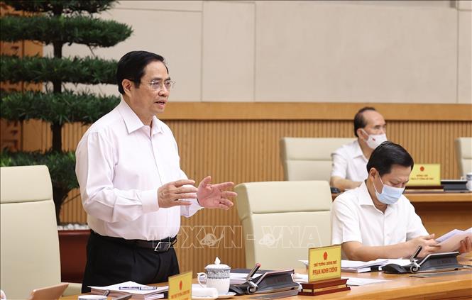 Thủ tướng Phạm Minh Chính phát biểu tại phiên họp. Ảnh: Dương Giang/TTXVN