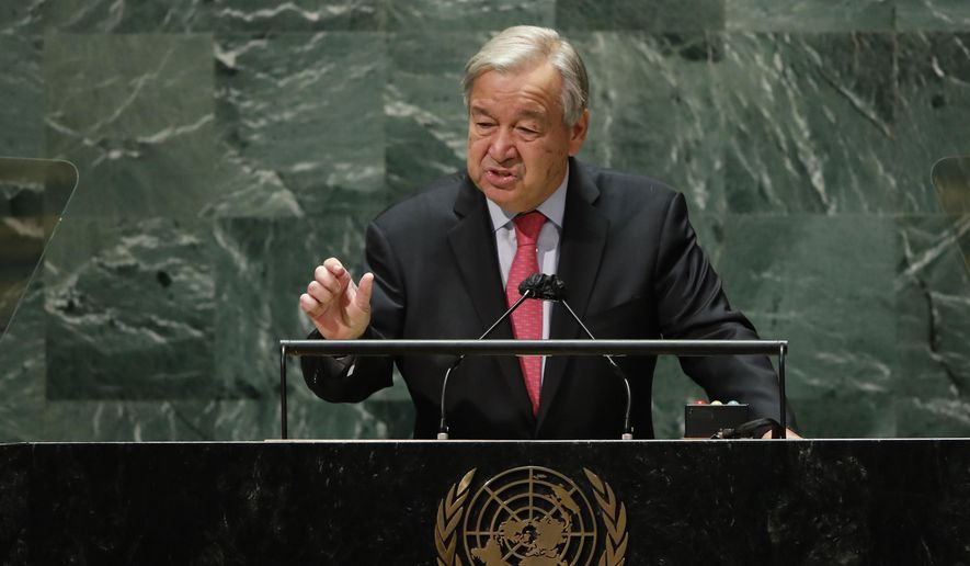 Tổng Thư ký Liên hợp quốc Antonio Guterres phát biểu tại lễ khai mạc.