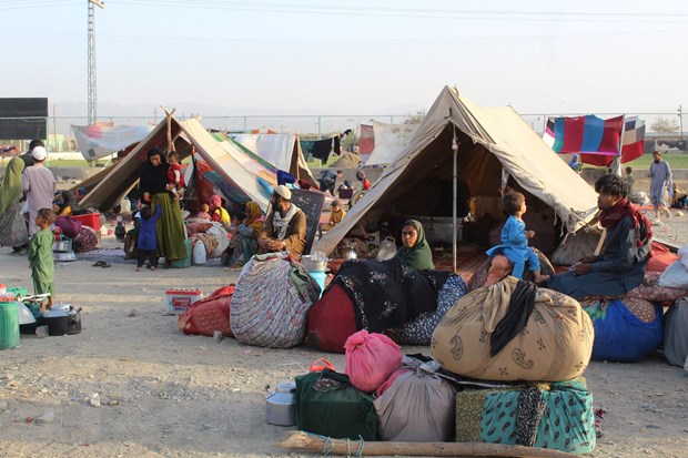 Người tị nạn Afghanistan tại khu vực biên giới Afghanistan và Pakistan.