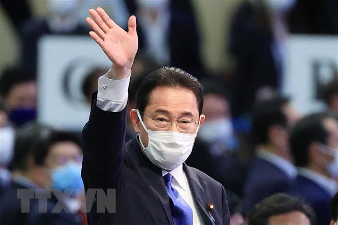 Cựu Ngoại trưởng Nhật Bản Fumio Kishida sau khi được bầu làm tân Chủ tịch đảng Dân chủ Tự do cầm quyền (LDP), tại Tokyo  ngày 29/9.