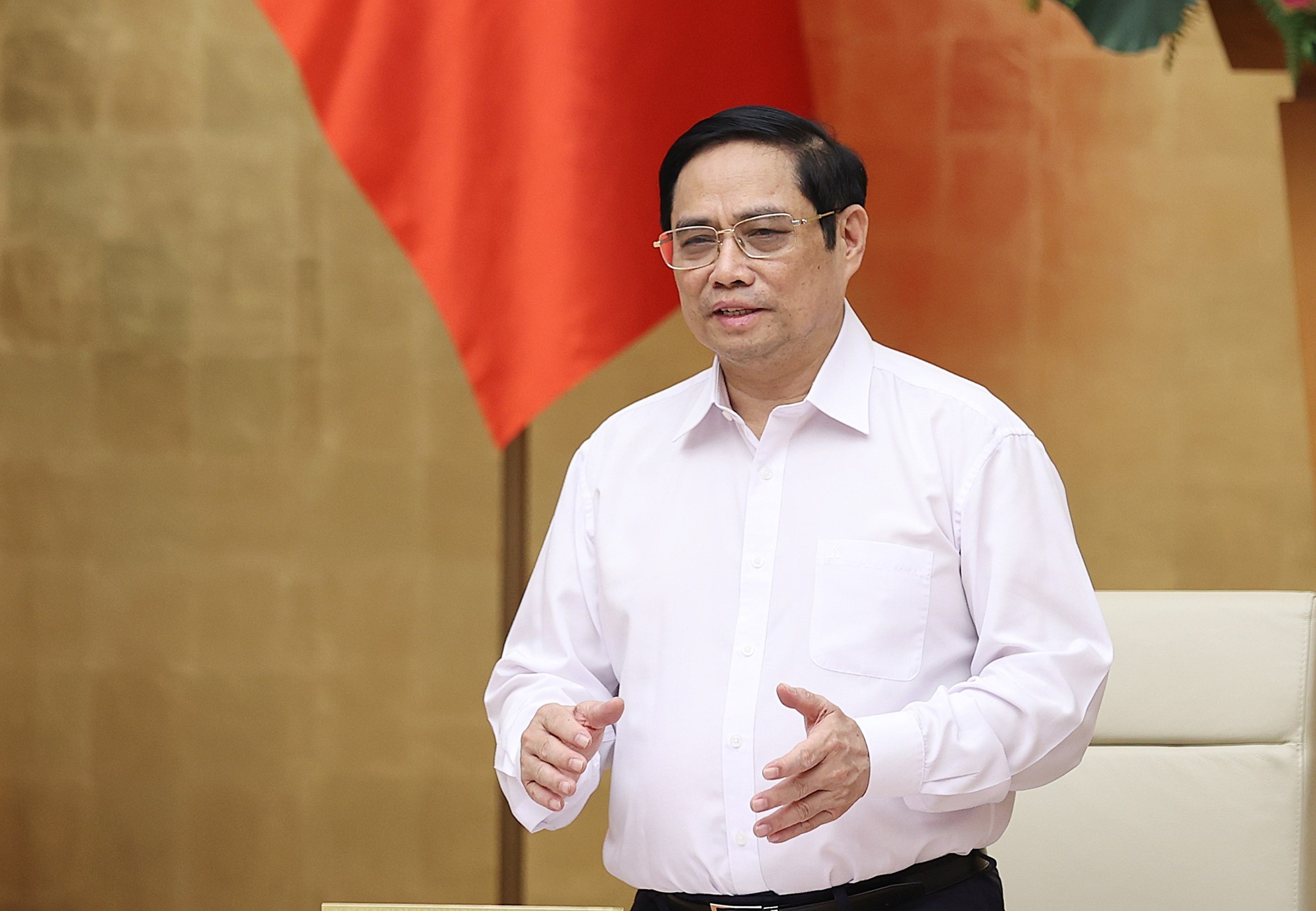 Thủ tướng Phạm Minh Chính phát biểu chỉ đạo tại phiên họp. Ảnh: DƯƠNG GIANG
