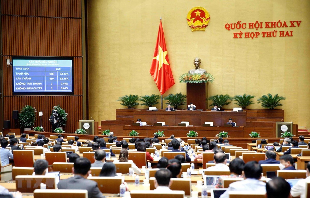 Quốc hội biểu quyết thông qua Nghị quyết về Kế hoạch cơ cấu lại nền kinh tế giai đoạn 2021-2025.