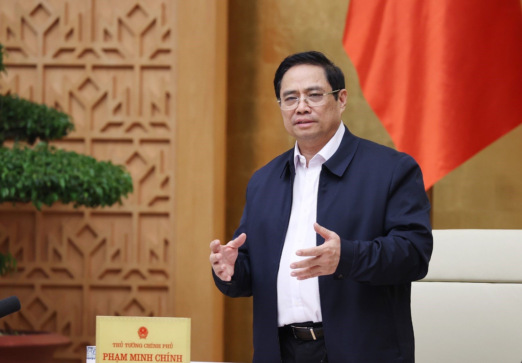 Thủ tướng Phạm Minh Chính phát biểu kết luận Phiên họp. Ảnh: DƯƠNG GIANG