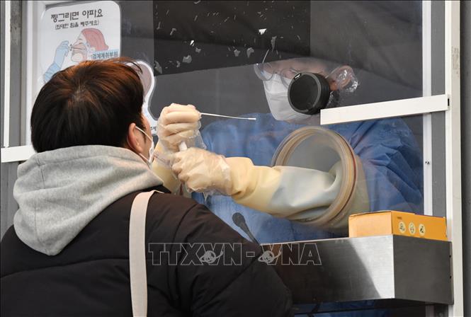 Một điểm xét nghiệm COVID-19 ở Seoul, Hàn Quốc.