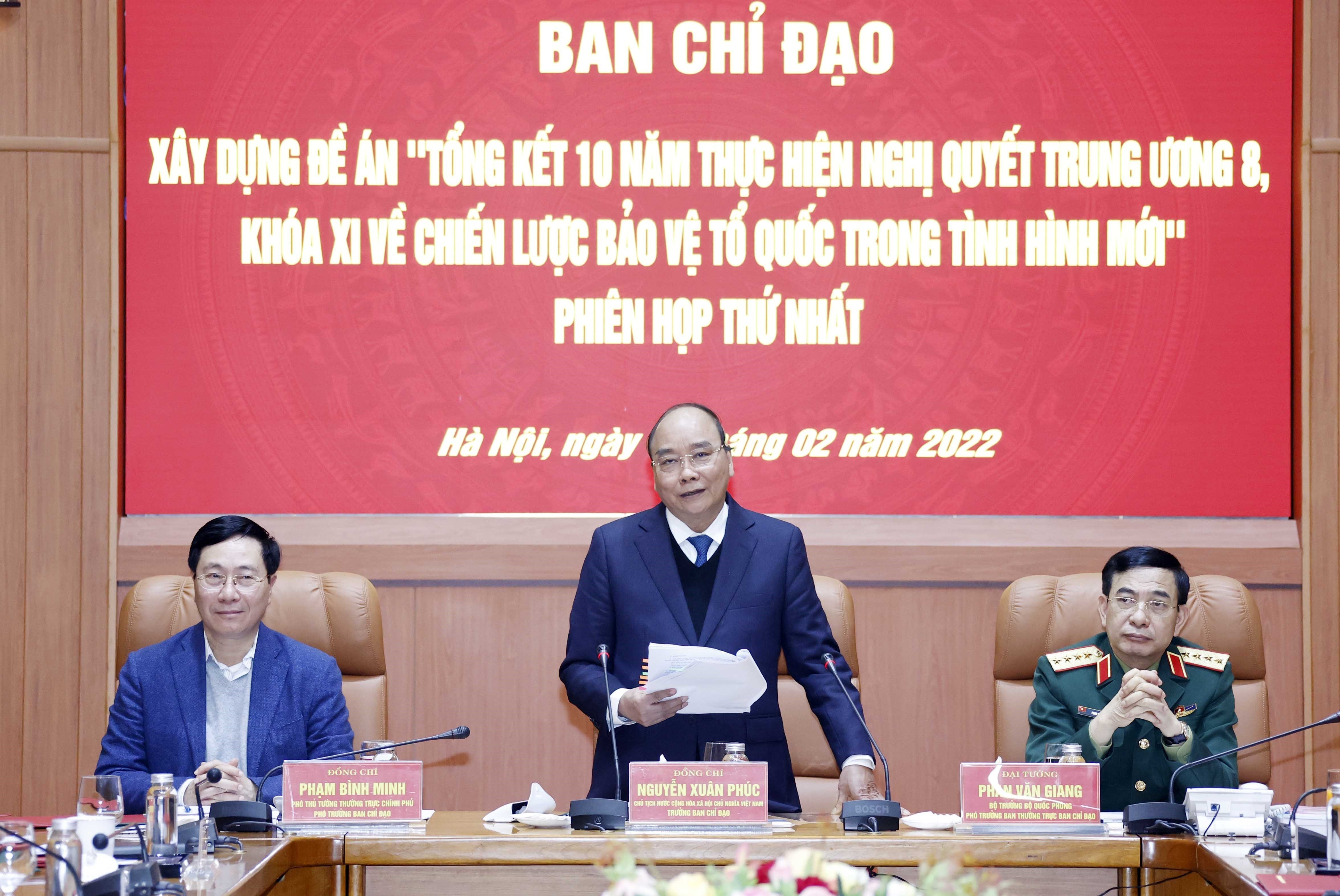 Chủ tịch nước Nguyễn Xuân Phúc phát biểu chỉ đạo hội nghị.  Ảnh: THỐNG NHẤT