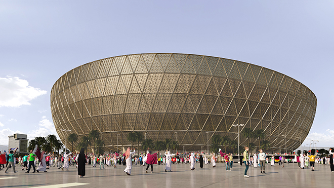Sân vận động Lusail, nơi sẽ diễn ra trận khai mạc và chung kết World Cup 2022.