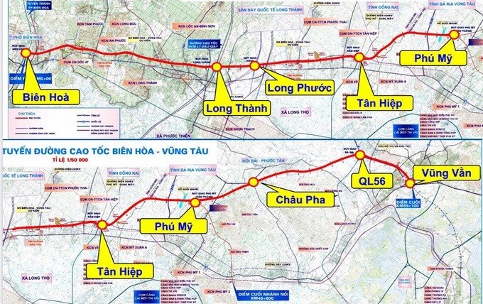 Dự án đường cao tốc Biên Hòa - Vũng Tàu được Thủ tướng Chính phủ đề nghị sớm triển khai thực hiện.